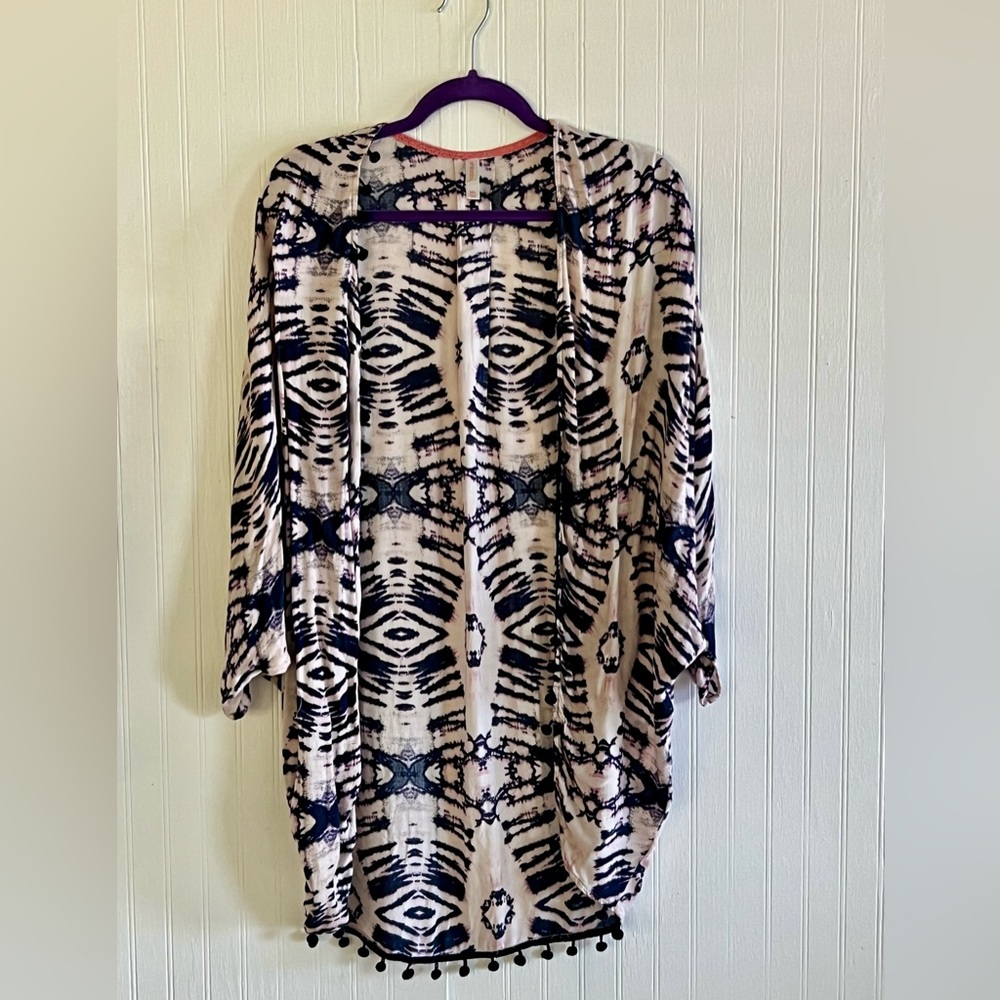 Xhilaration Women's Tie Dye Kimono
